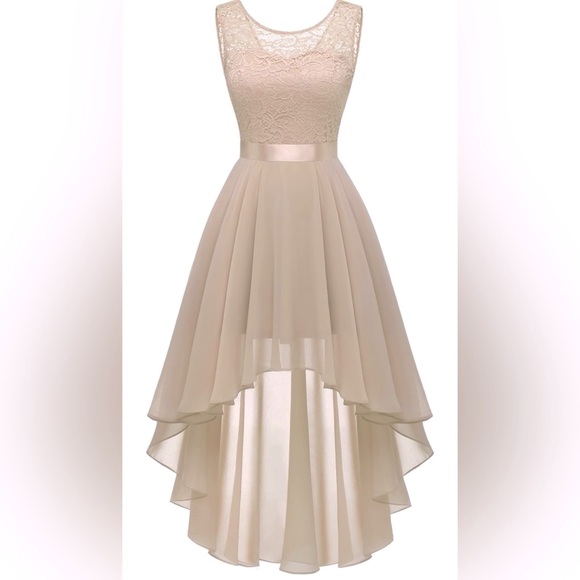 BeryLove Dresses & Skirts - Elegant Tan Gold Sleeveless A-Line Dress